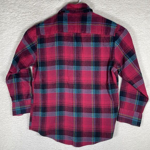 VTG Northwest Territory Shirt Mens Medium Red Plaid Acrylic Flannel Lumberjack - Picture 12 of 14